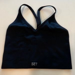 SET ACTIVE Sculptflex Onyx Ribbed V Sports Bra